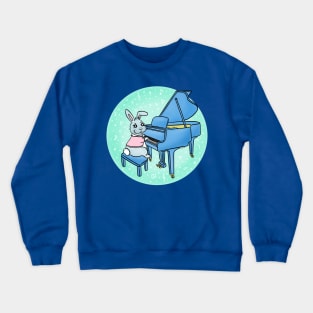 Bunny playing piano Crewneck Sweatshirt